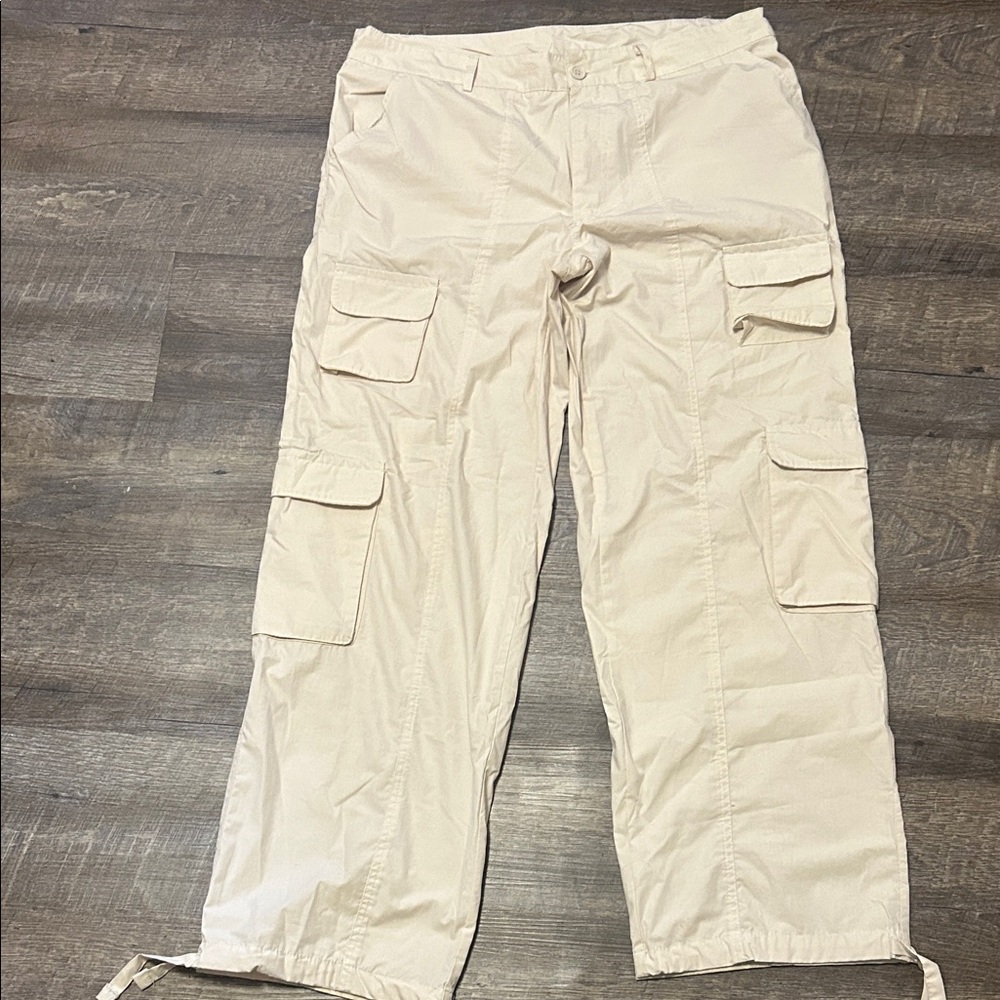 Faded Rose Essentials Women’s XL Cream Cargo Pants